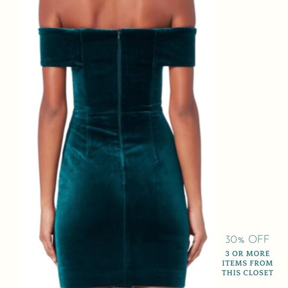 NWT Nicholas Off Shoulder Velvet Mini Dress - Picture 3 of 9